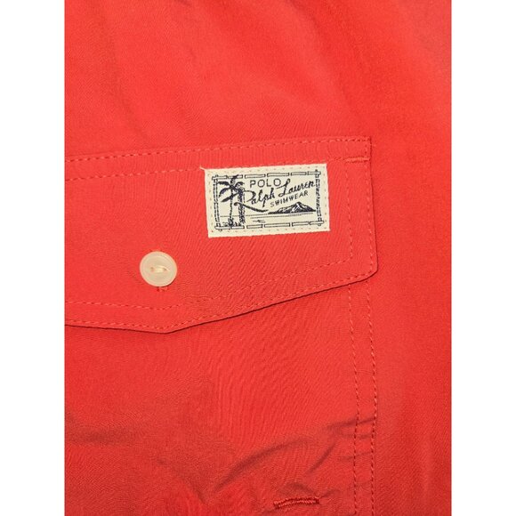 Polo Ralph Lauren Mens Pink 4XB Swim Trunks With Elastic Waist & Mesh Lining - Picture 4 of 8